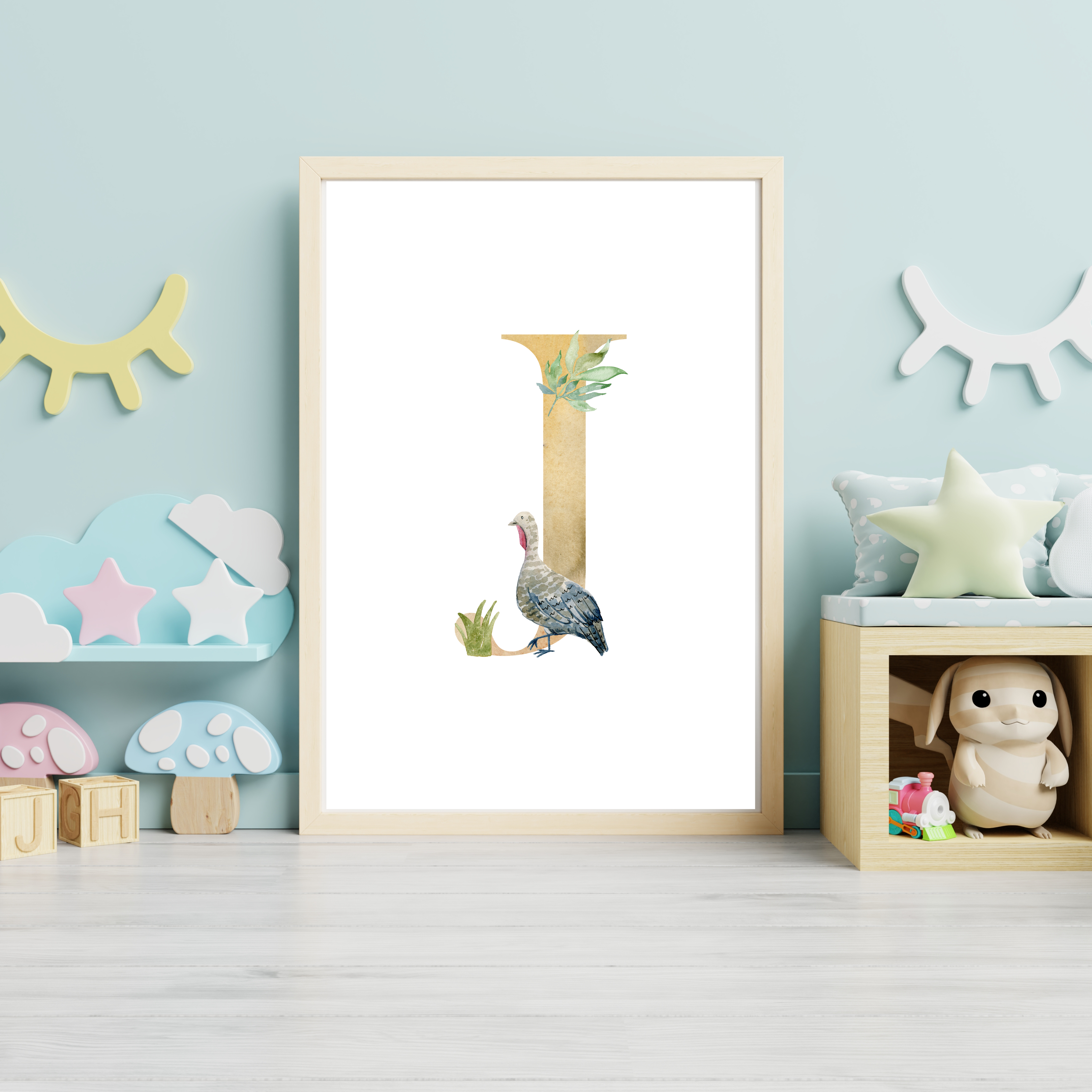 Farm animal initial prints