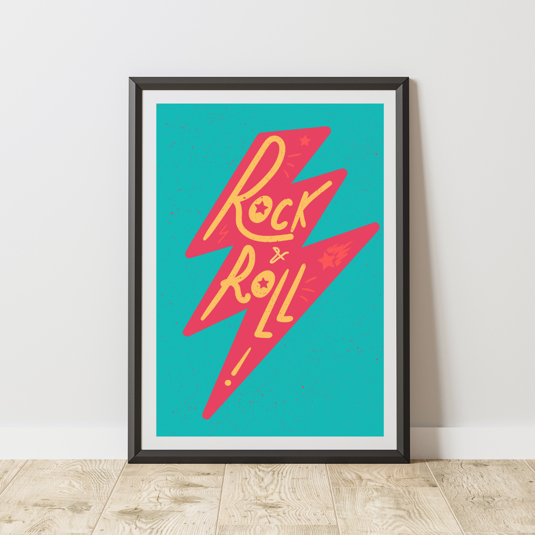 Rock and Roll Lightening print