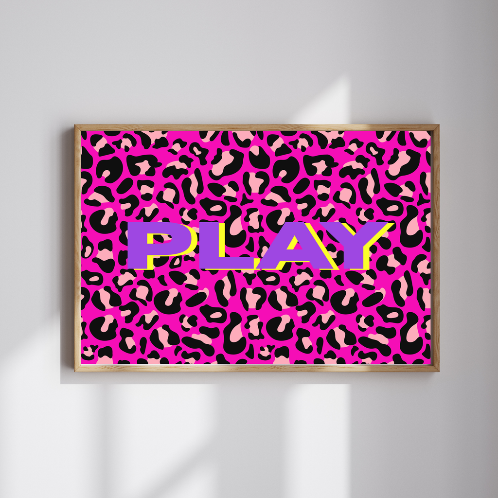 Leopard print word prints