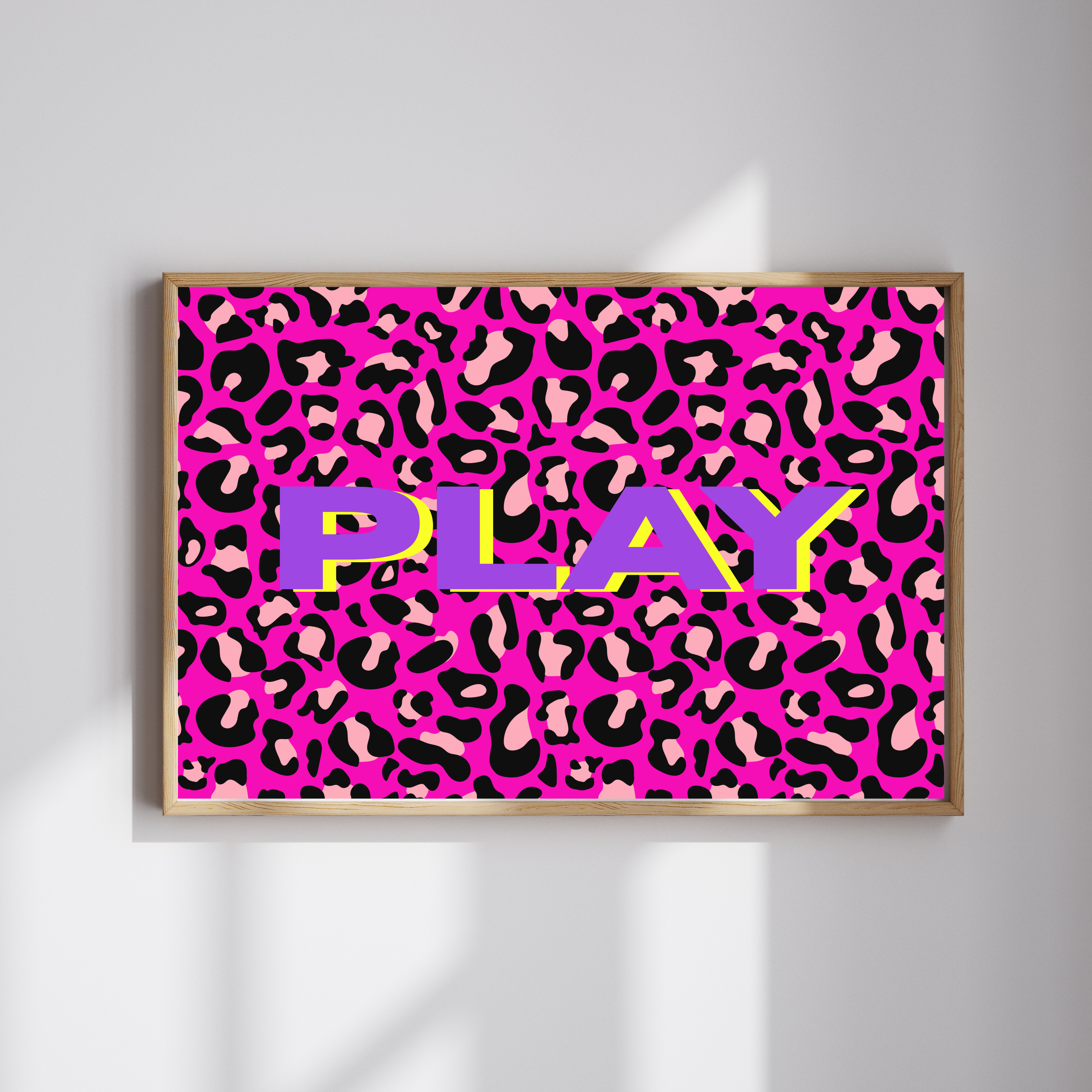 Leopard print word prints