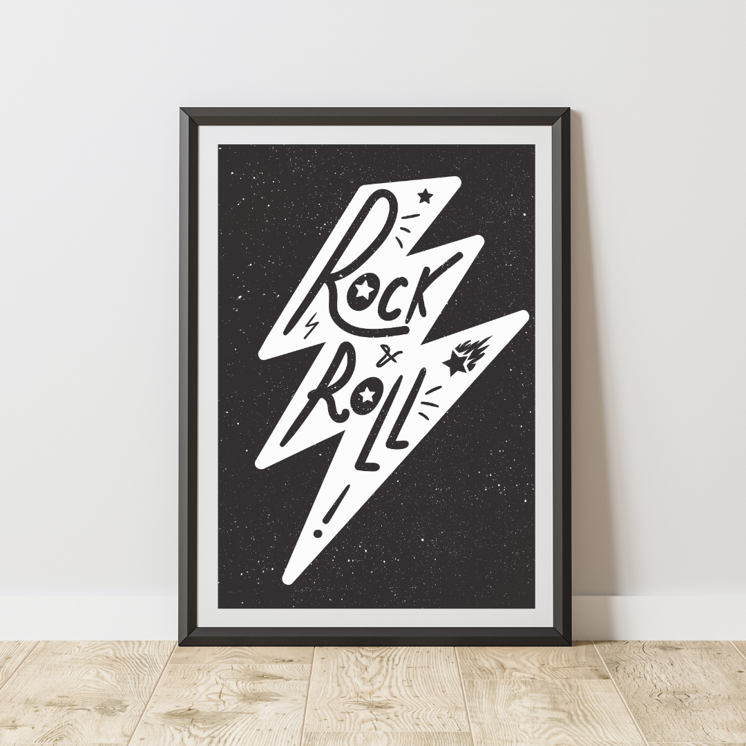 Rock and Roll Lightening print