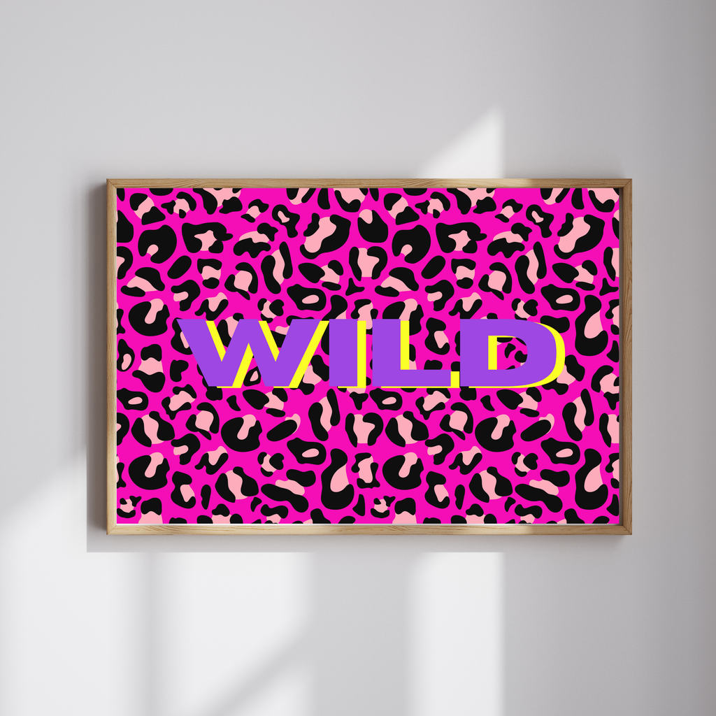 Leopard print word prints