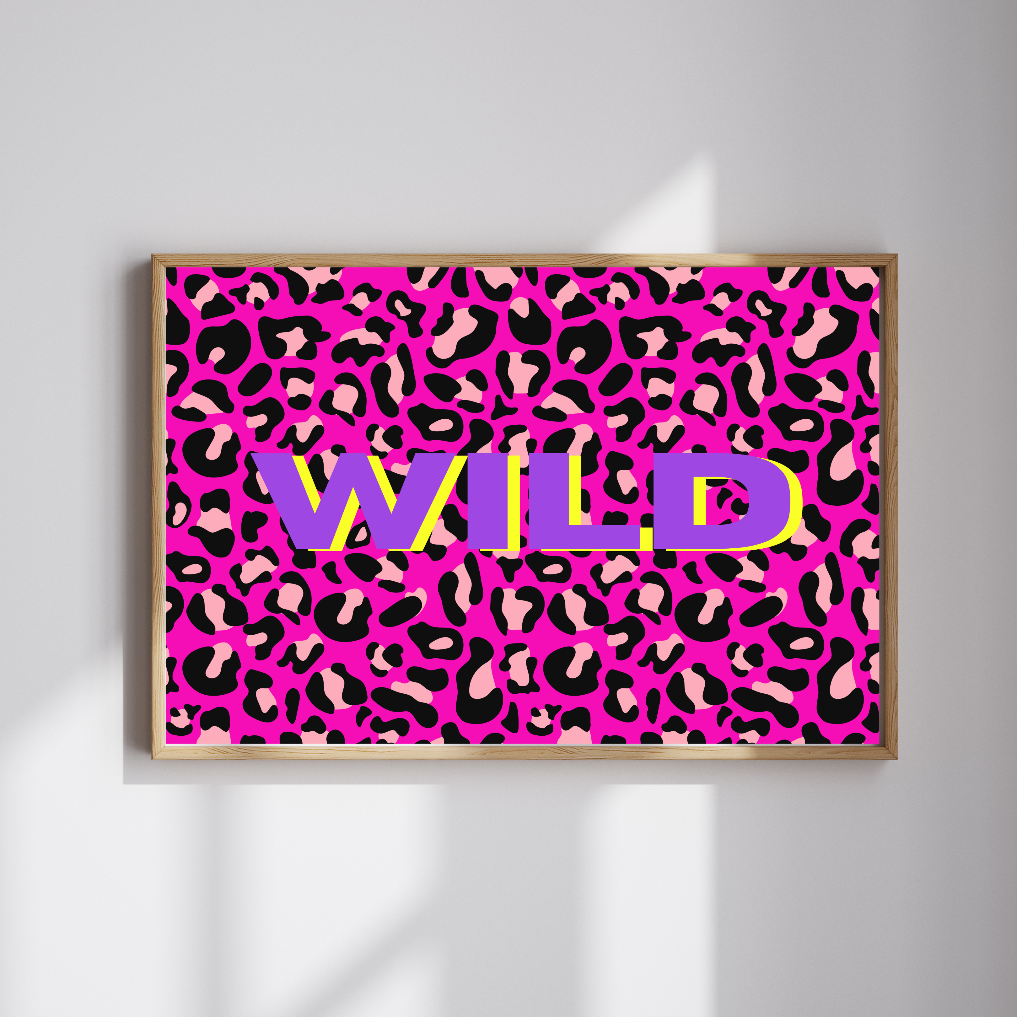 Leopard print word prints