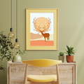 Deer and Sun Print