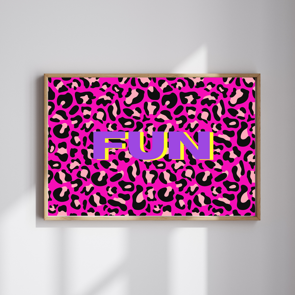 Leopard print word prints