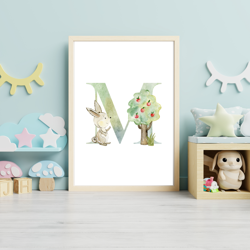 Farm animal initial prints