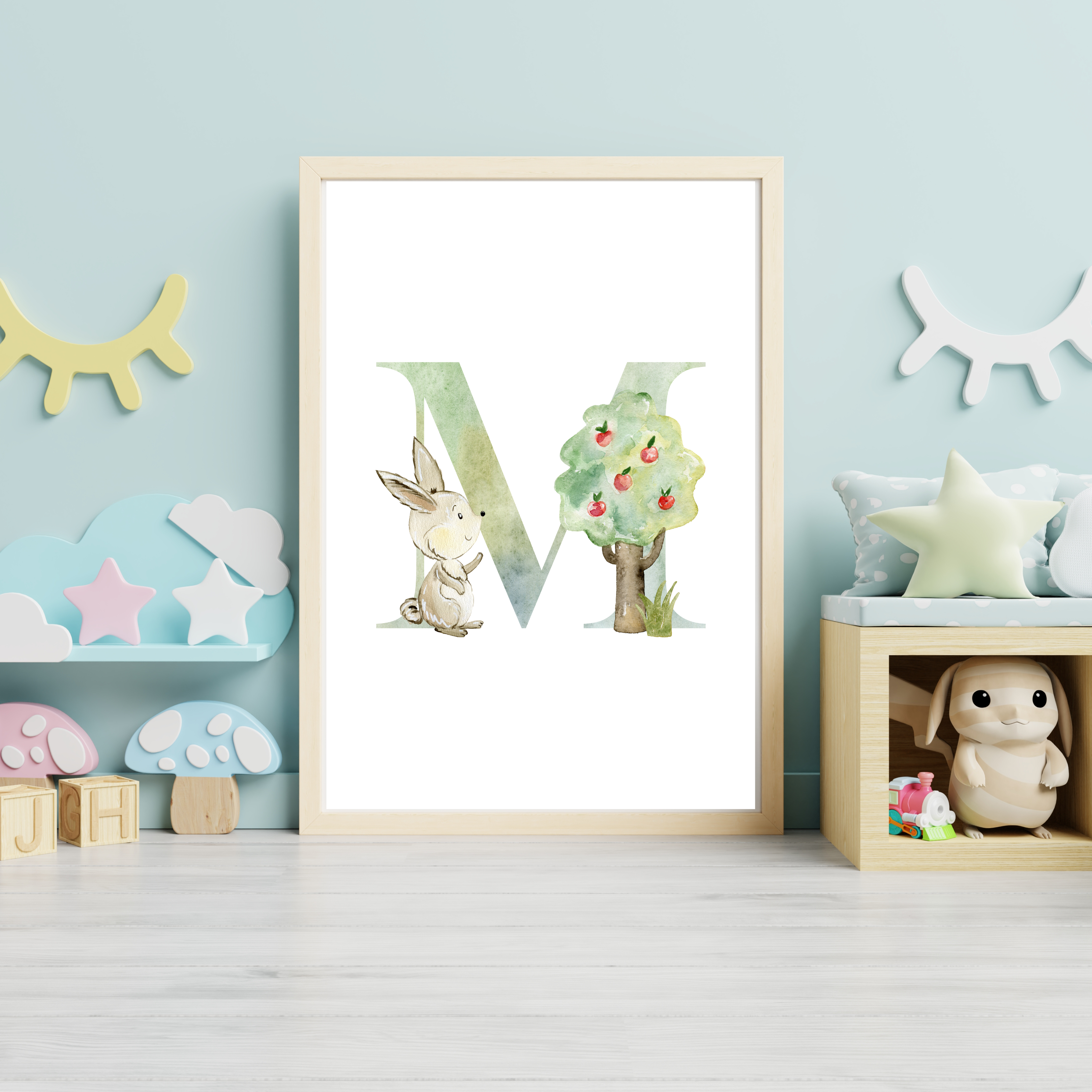 Farm animal initial prints