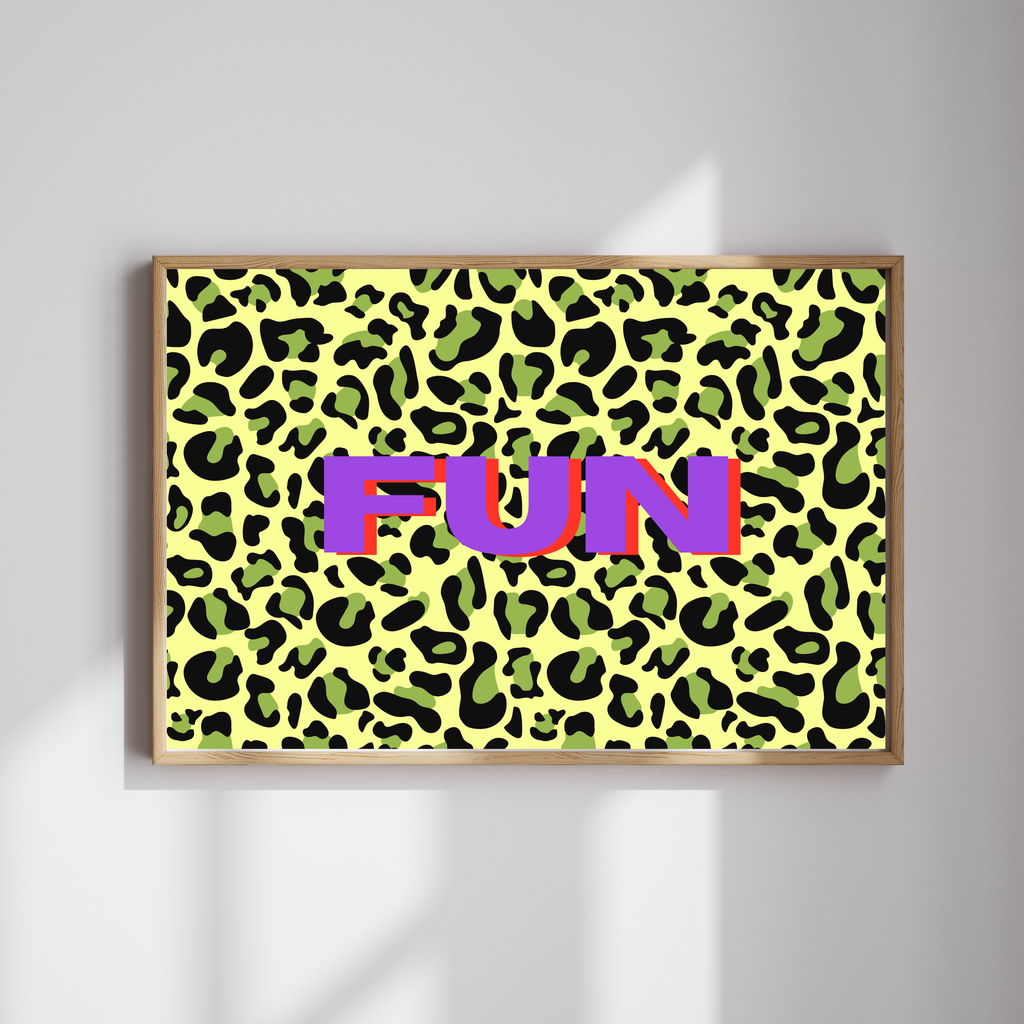 Leopard print word prints