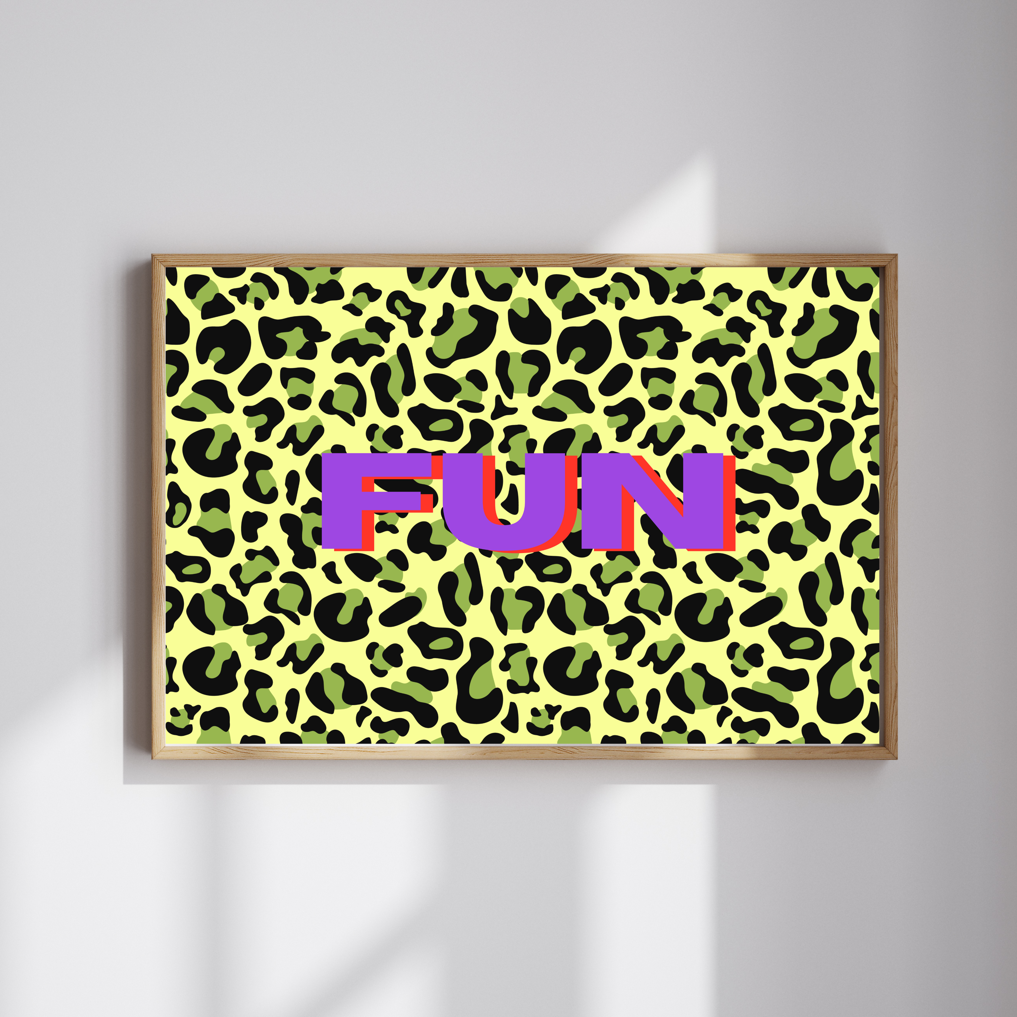 Leopard print word prints