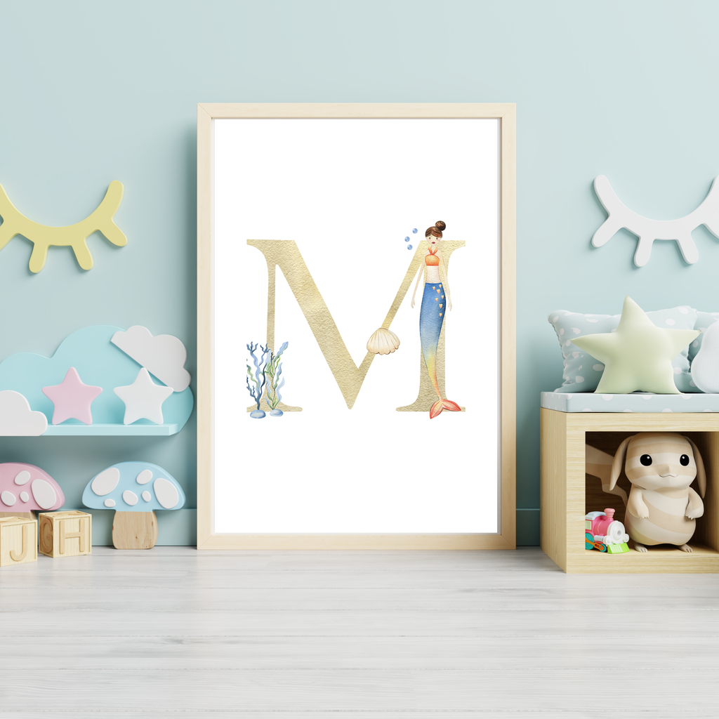 mermaid initial print