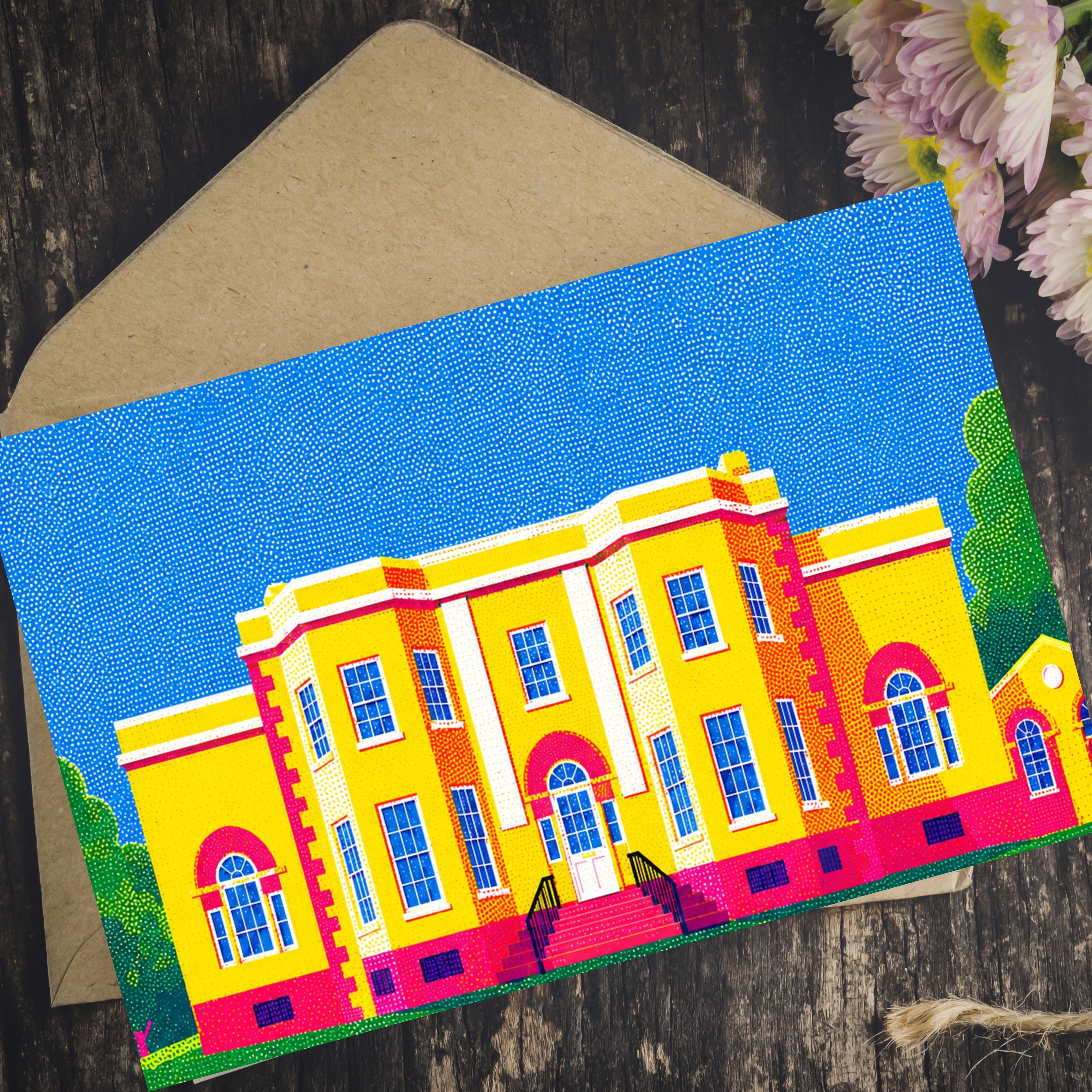 Abbott Hall bright greeting card