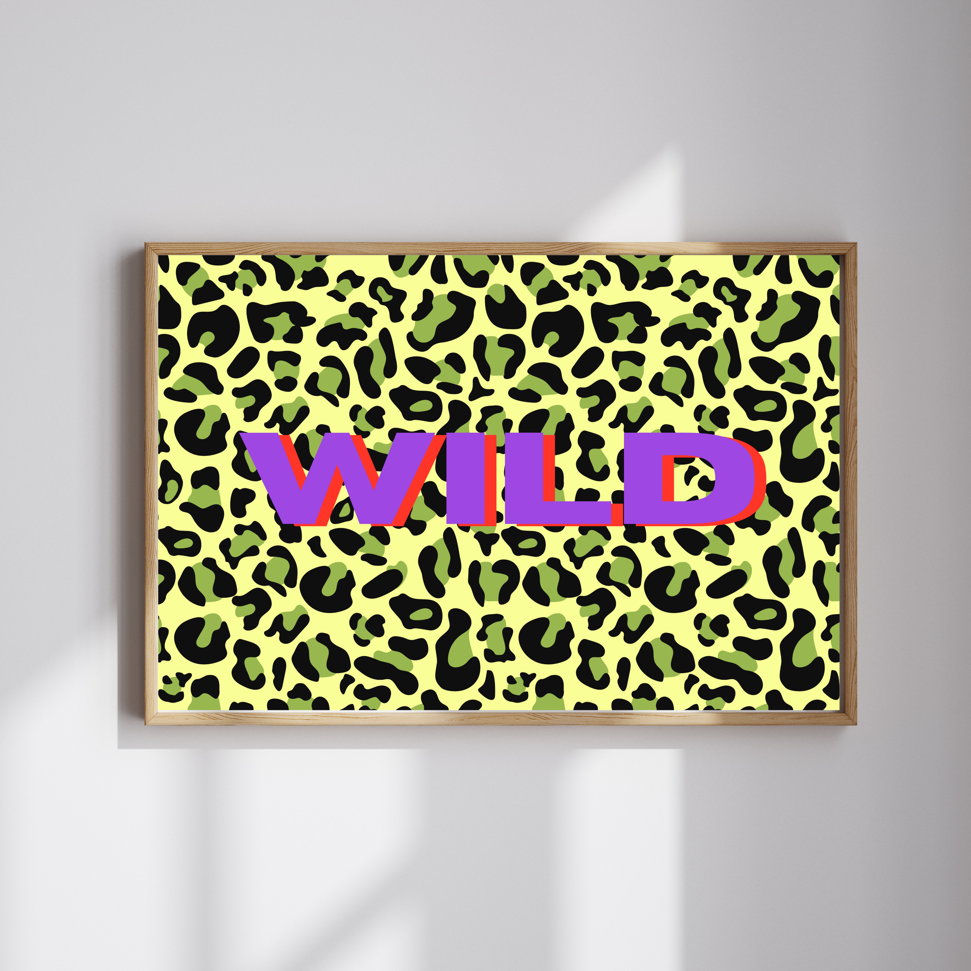 Leopard print word prints