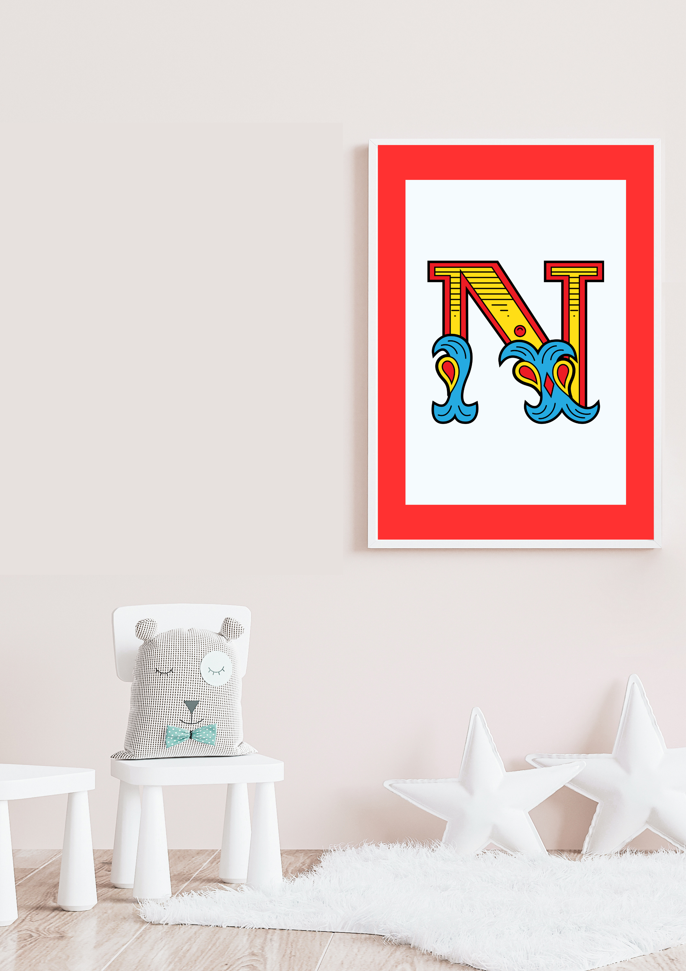 Circus animal initial prints