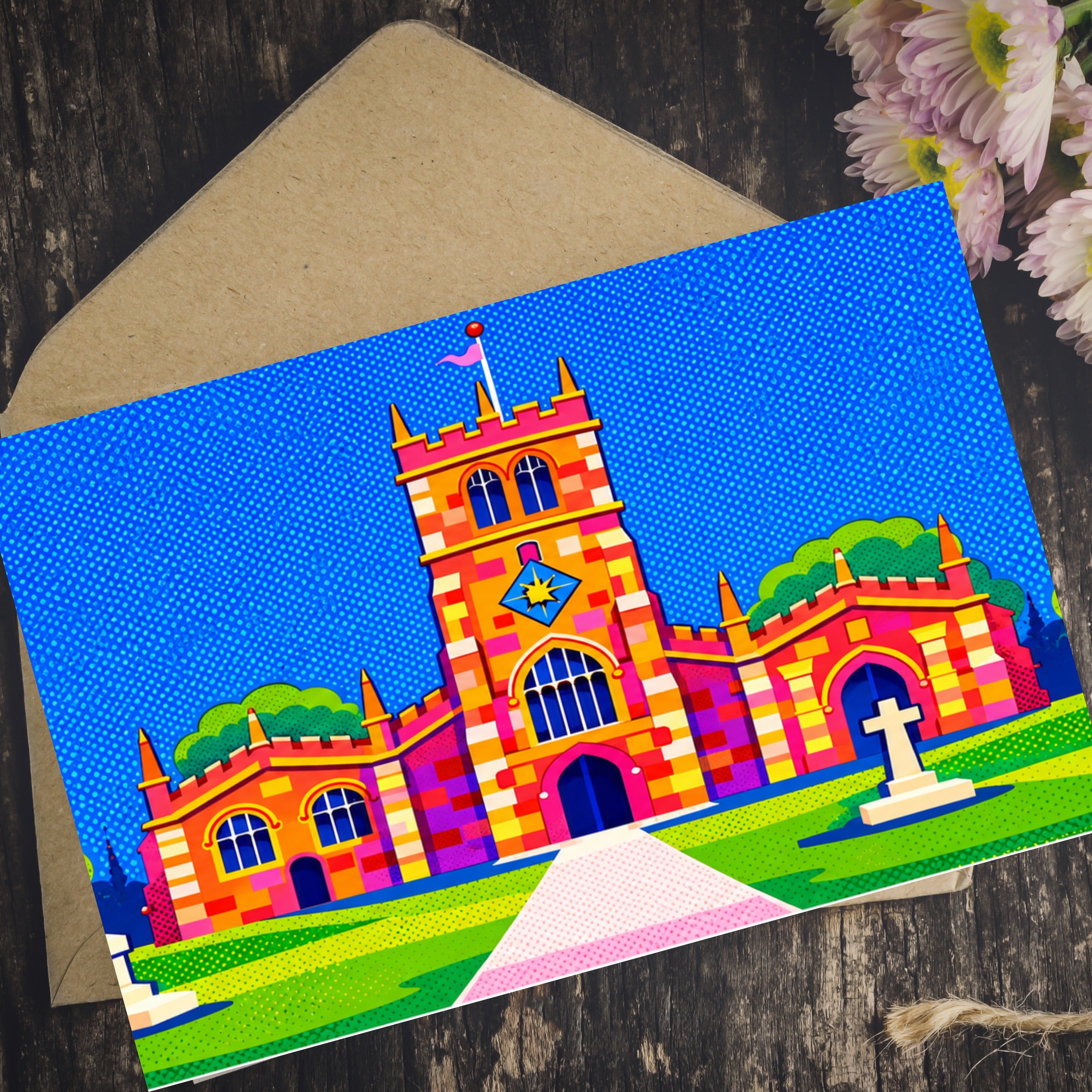 Kendal Holy Trinity Church bright greeting card