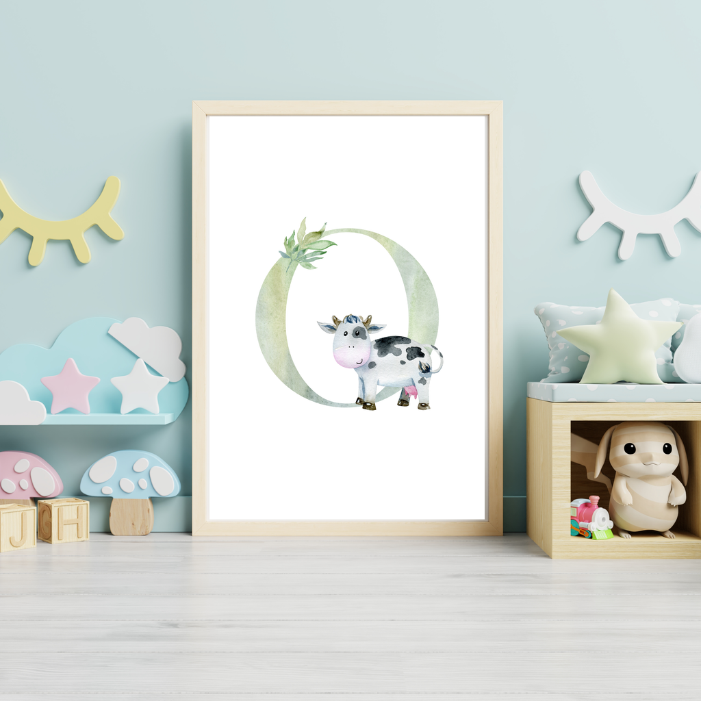 Farm animal initial prints