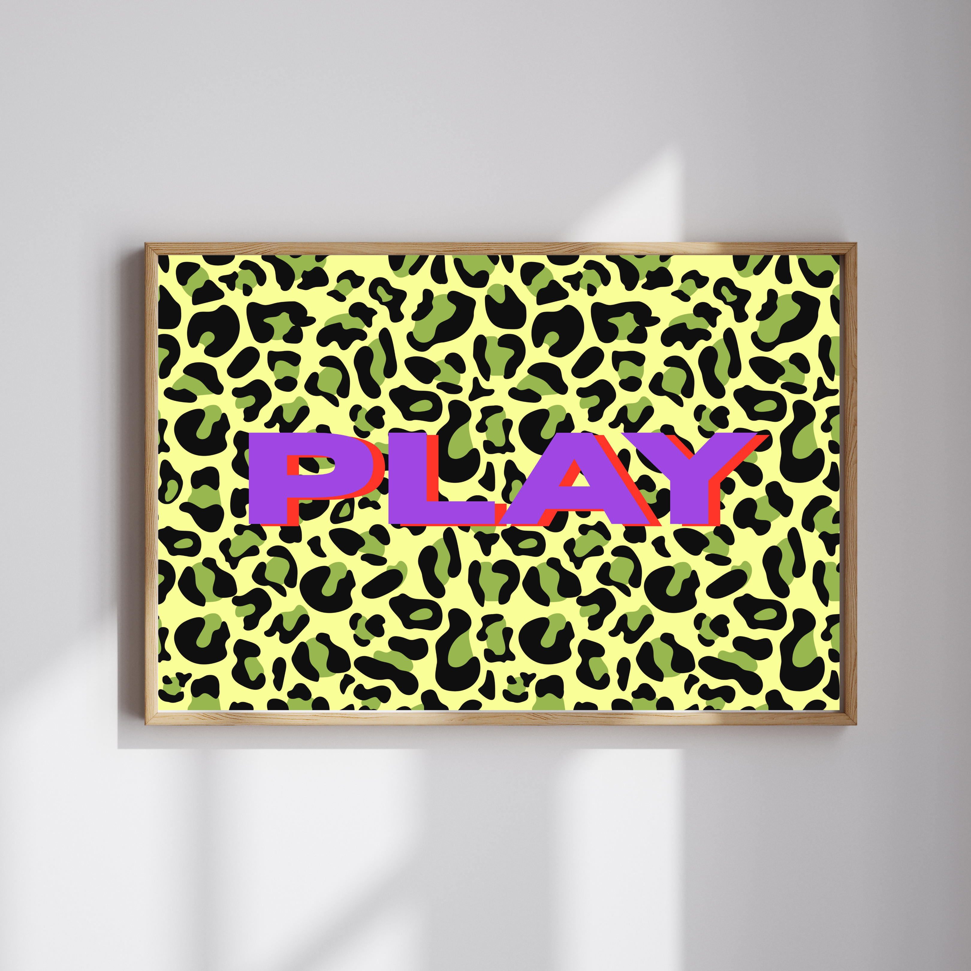 Leopard print word prints