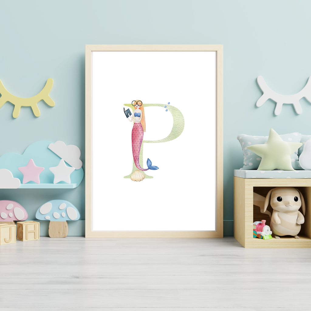 mermaid initial print