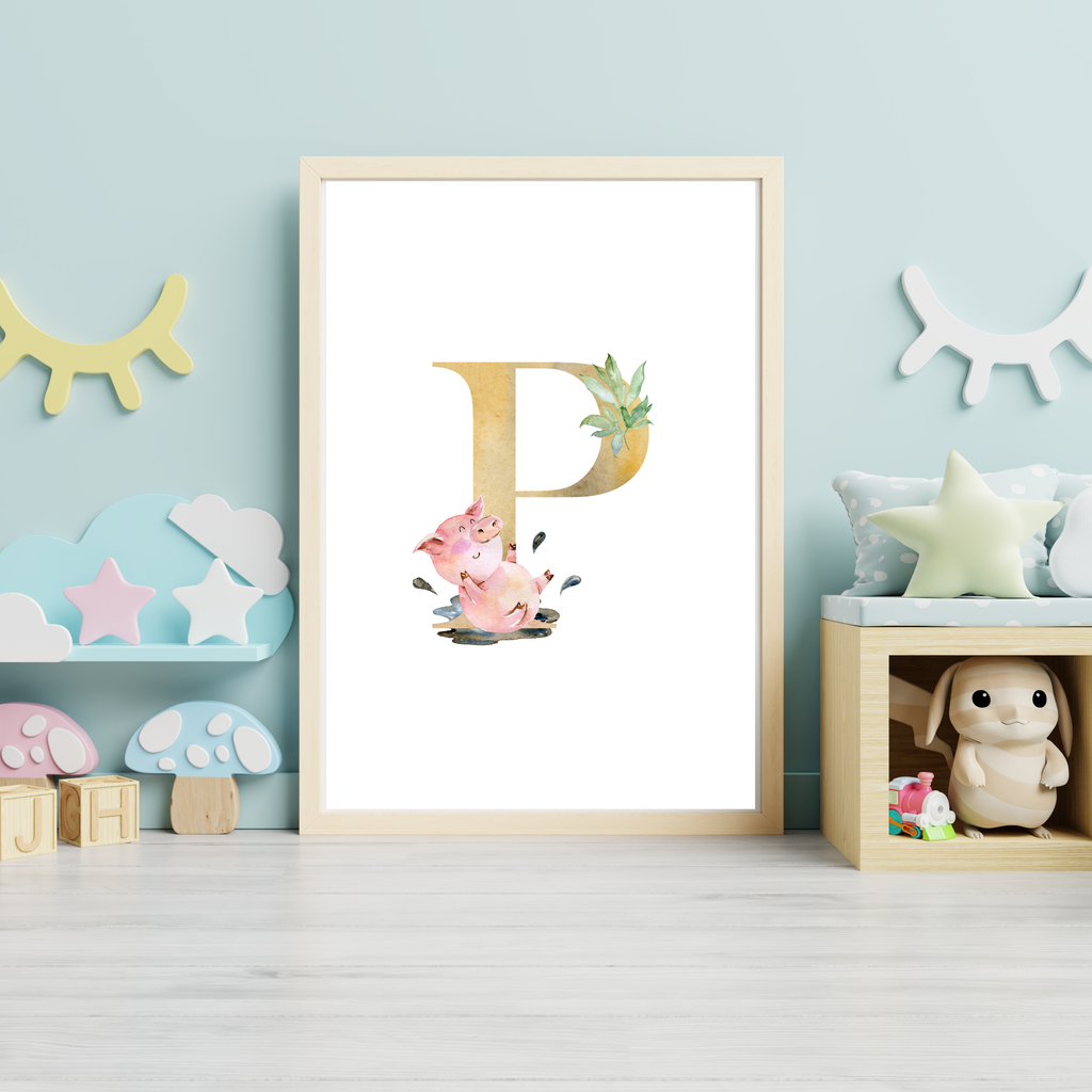 Farm animal initial prints