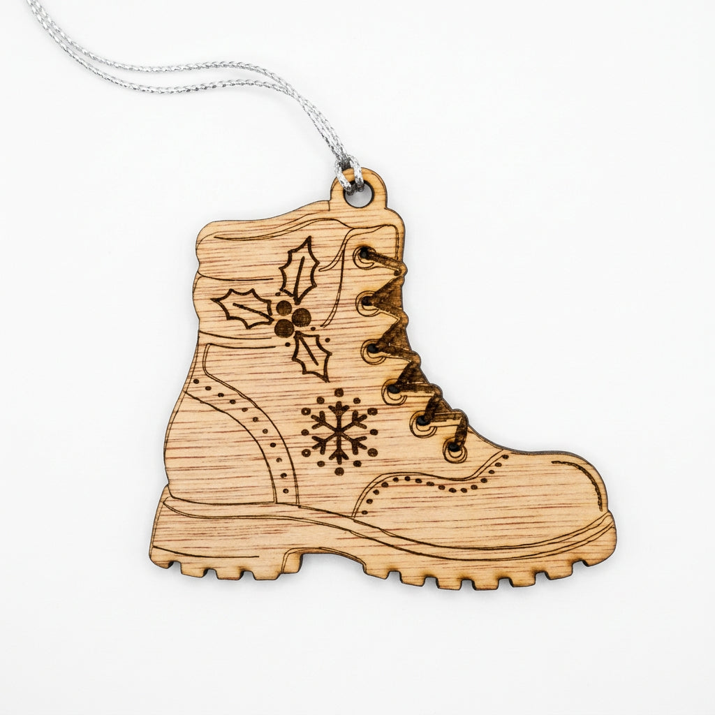 Walking Boot Wooden Decoration