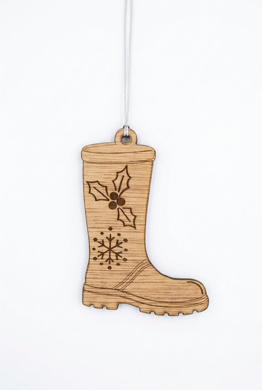 Walking Boot Wooden Decoration