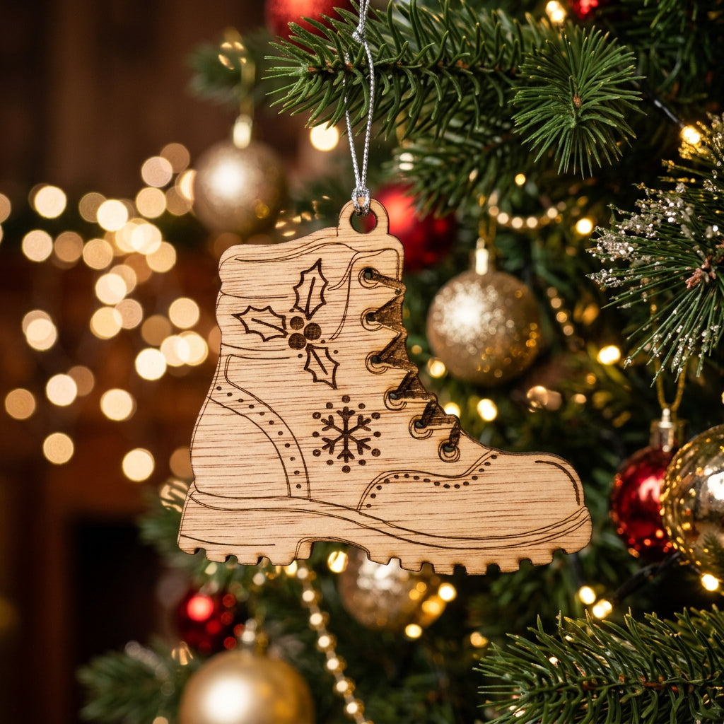 Walking Boot Wooden Decoration