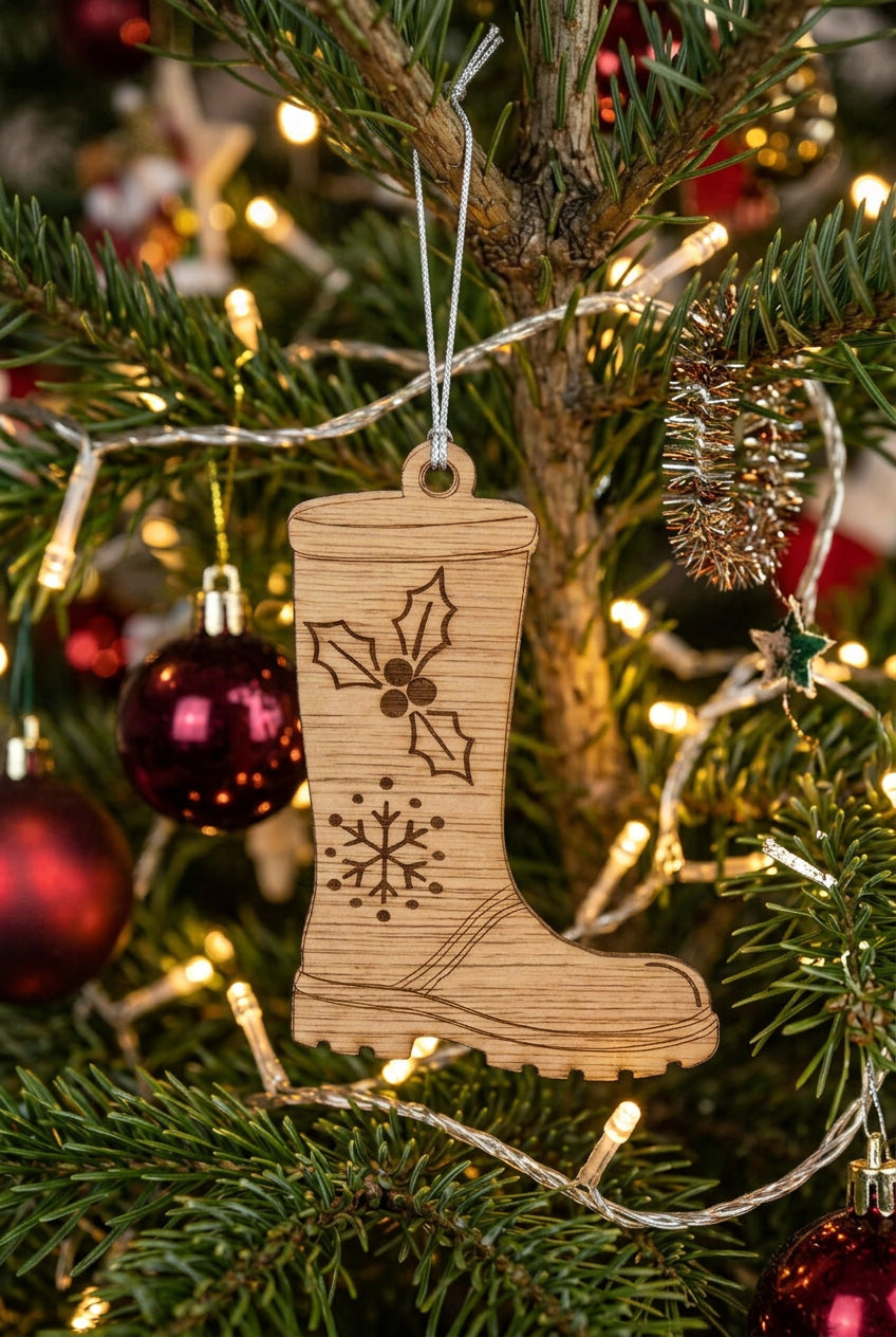 Walking Boot Wooden Decoration