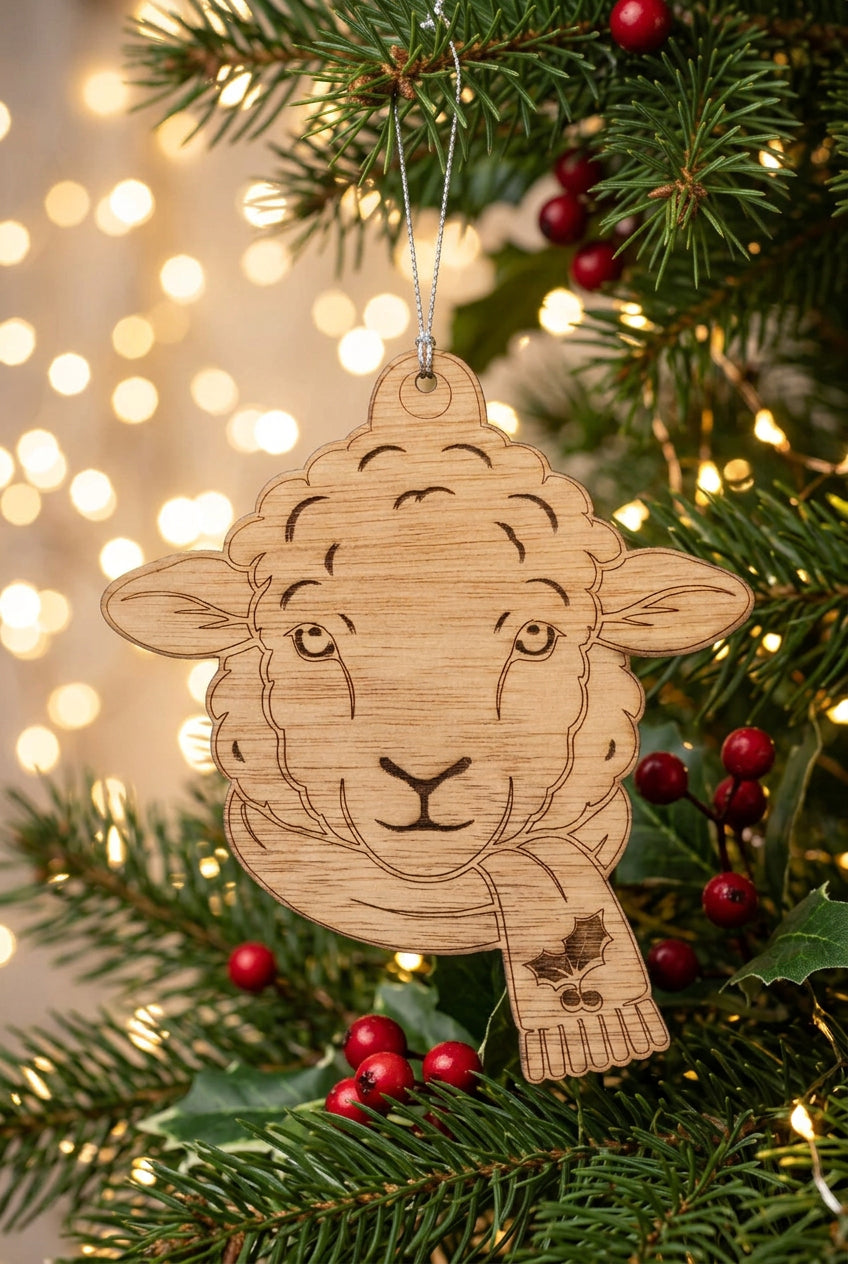 Sheep Wooden Decoration
