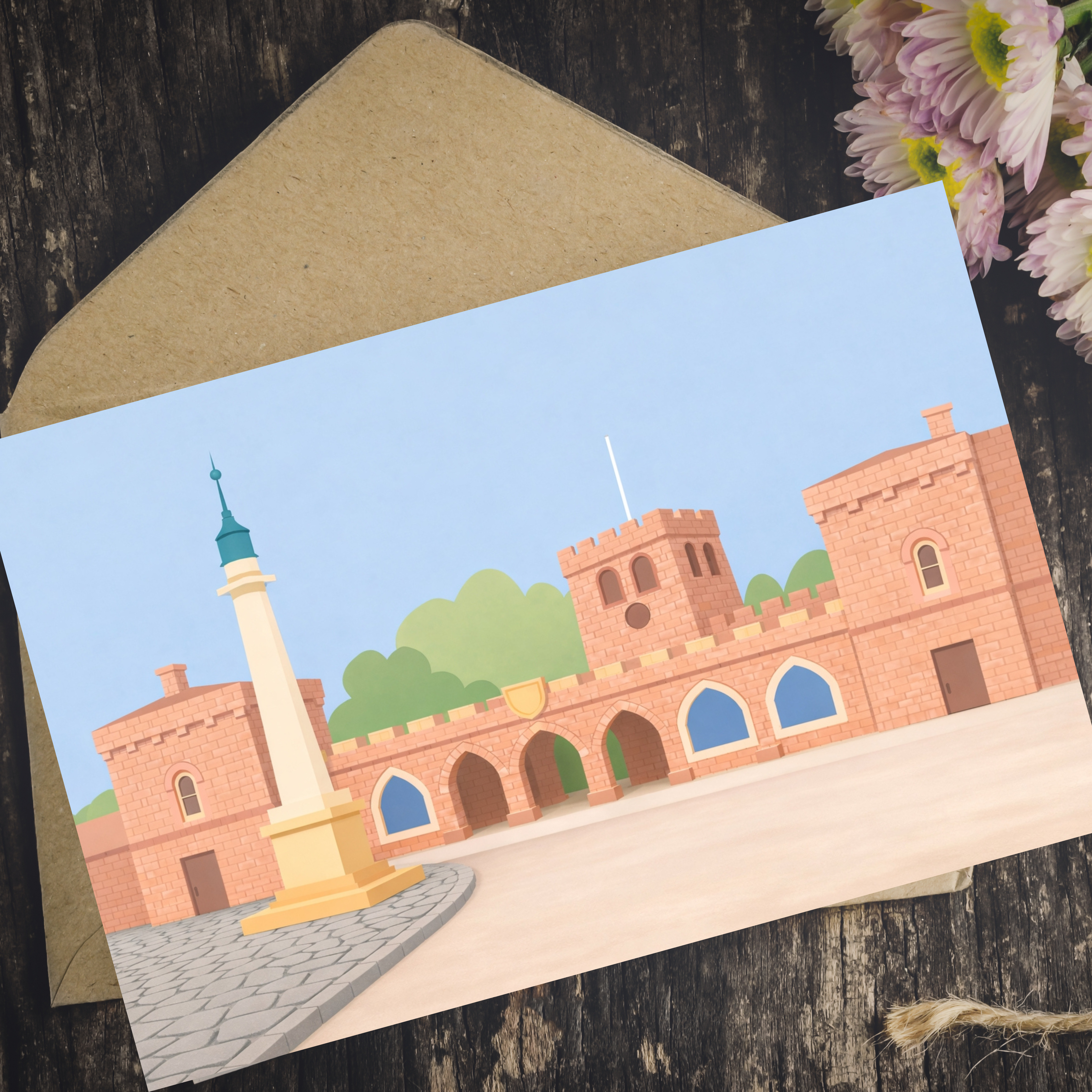 Appleby cloisters pastel greeting card