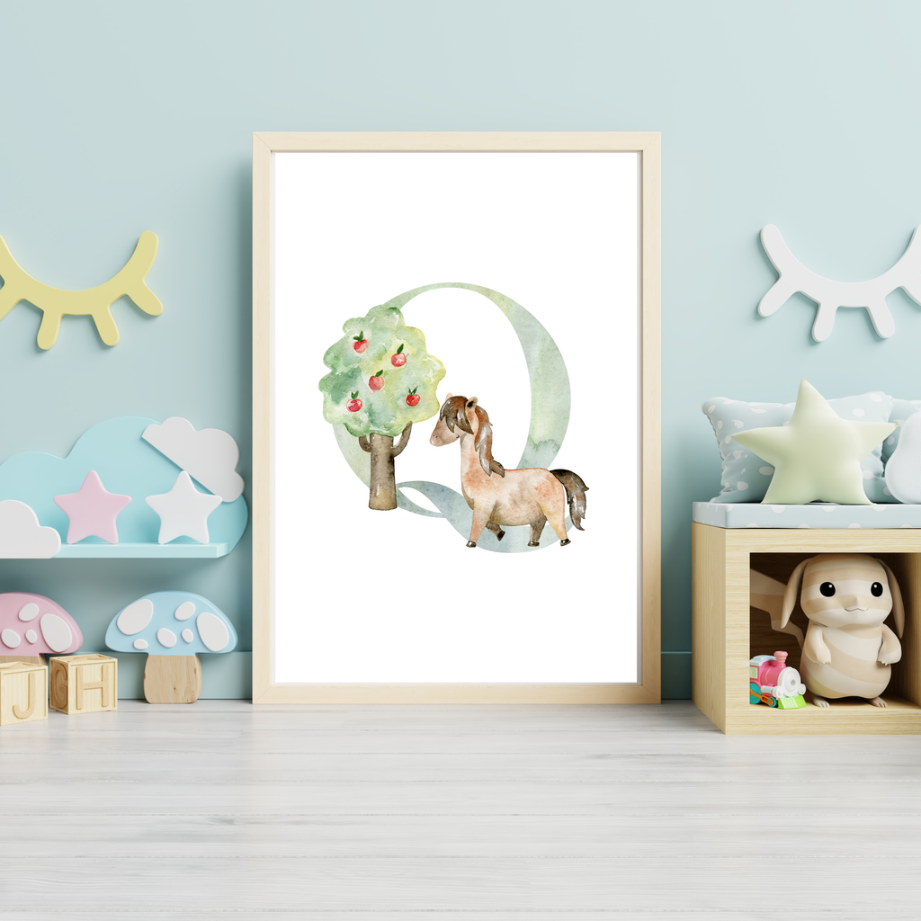 Farm animal initial prints