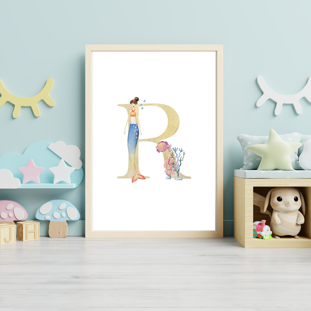 mermaid initial print