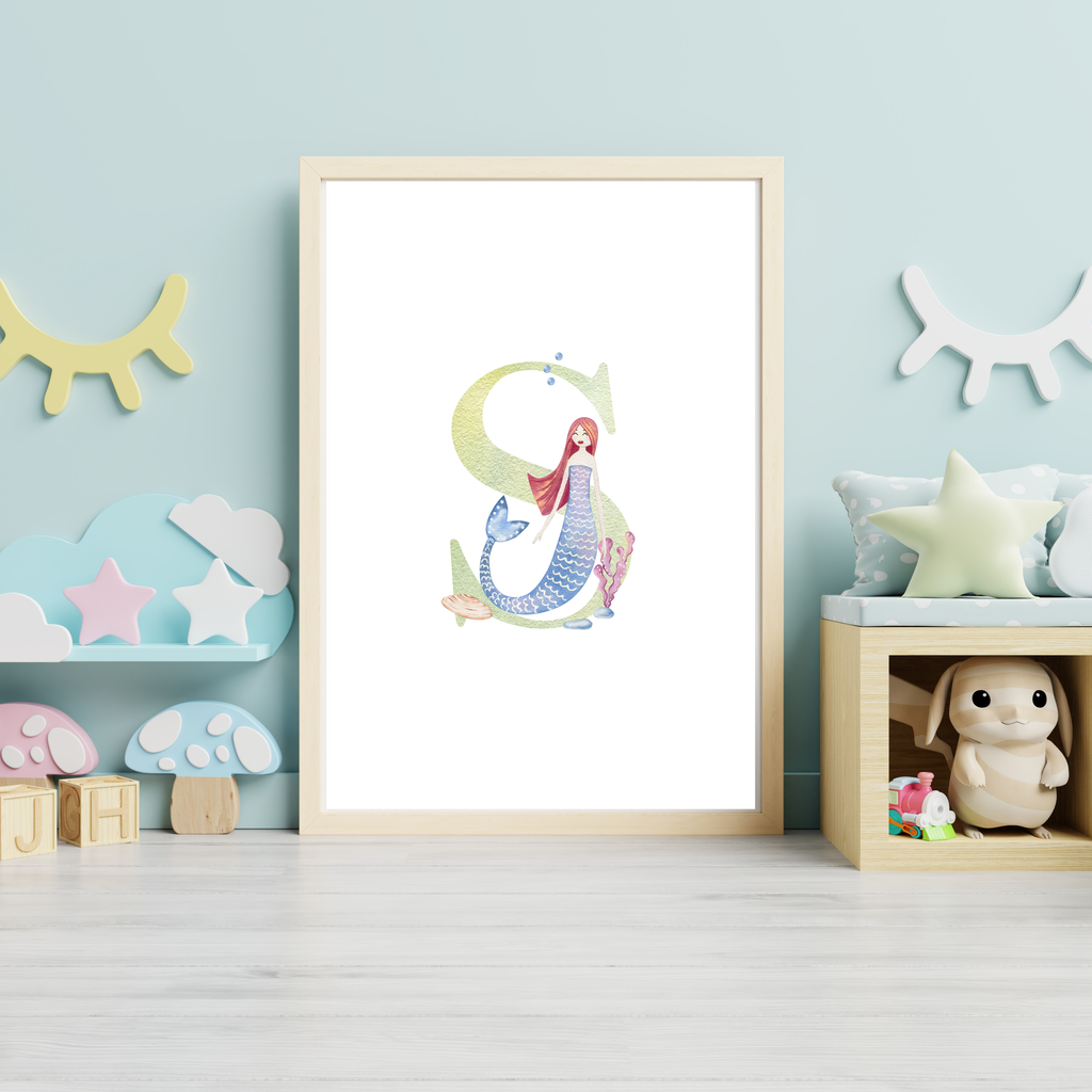 mermaid initial print