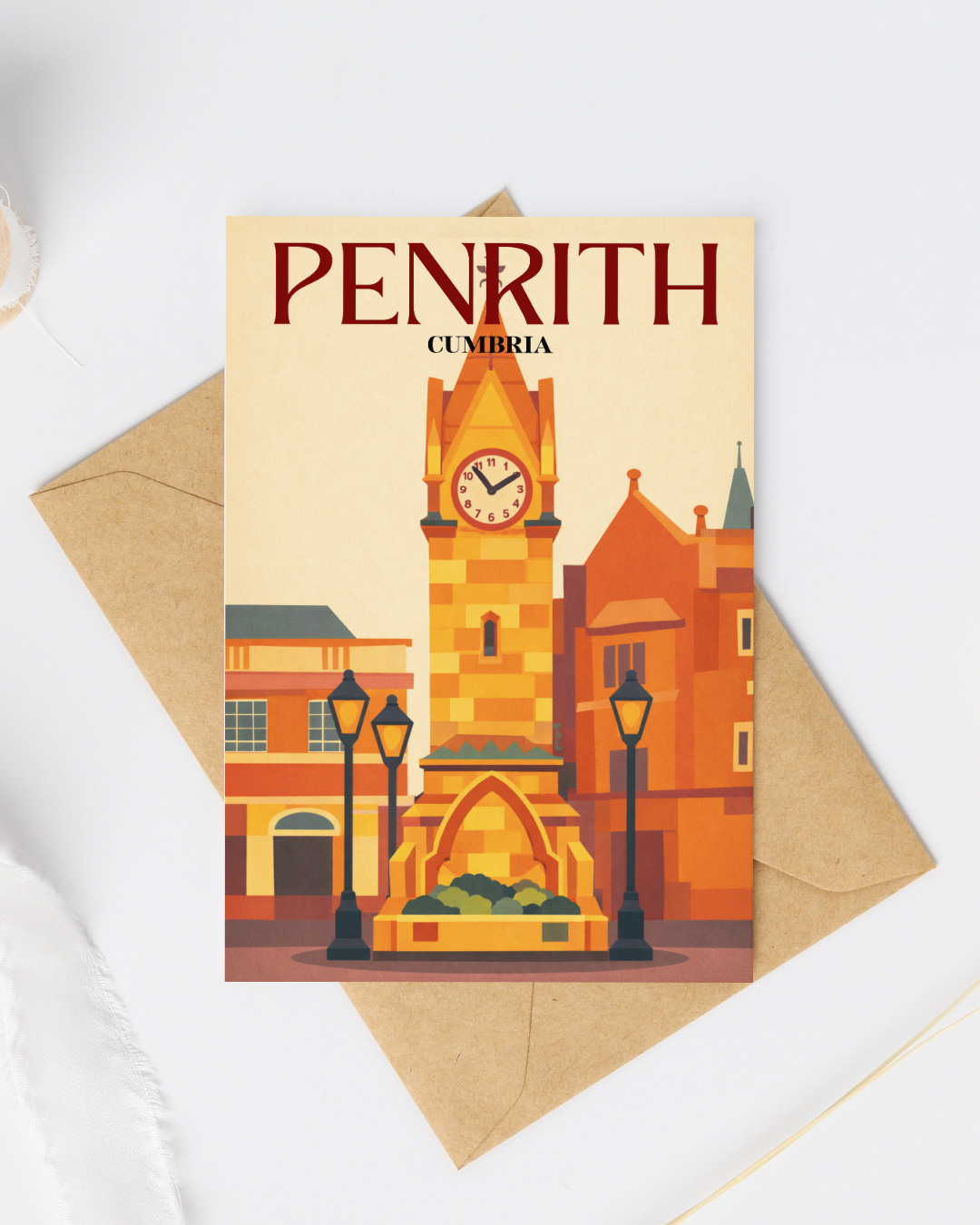 Penrith, Cumbria vintage greeting card