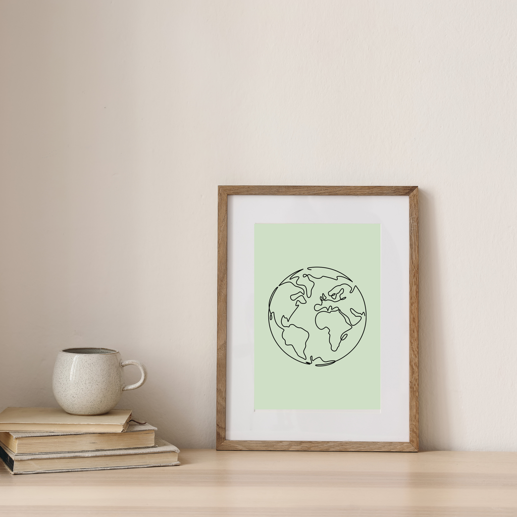 Globe one line print