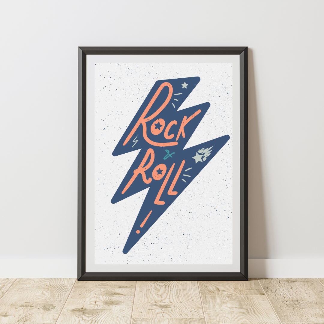 Rock and Roll Lightening print