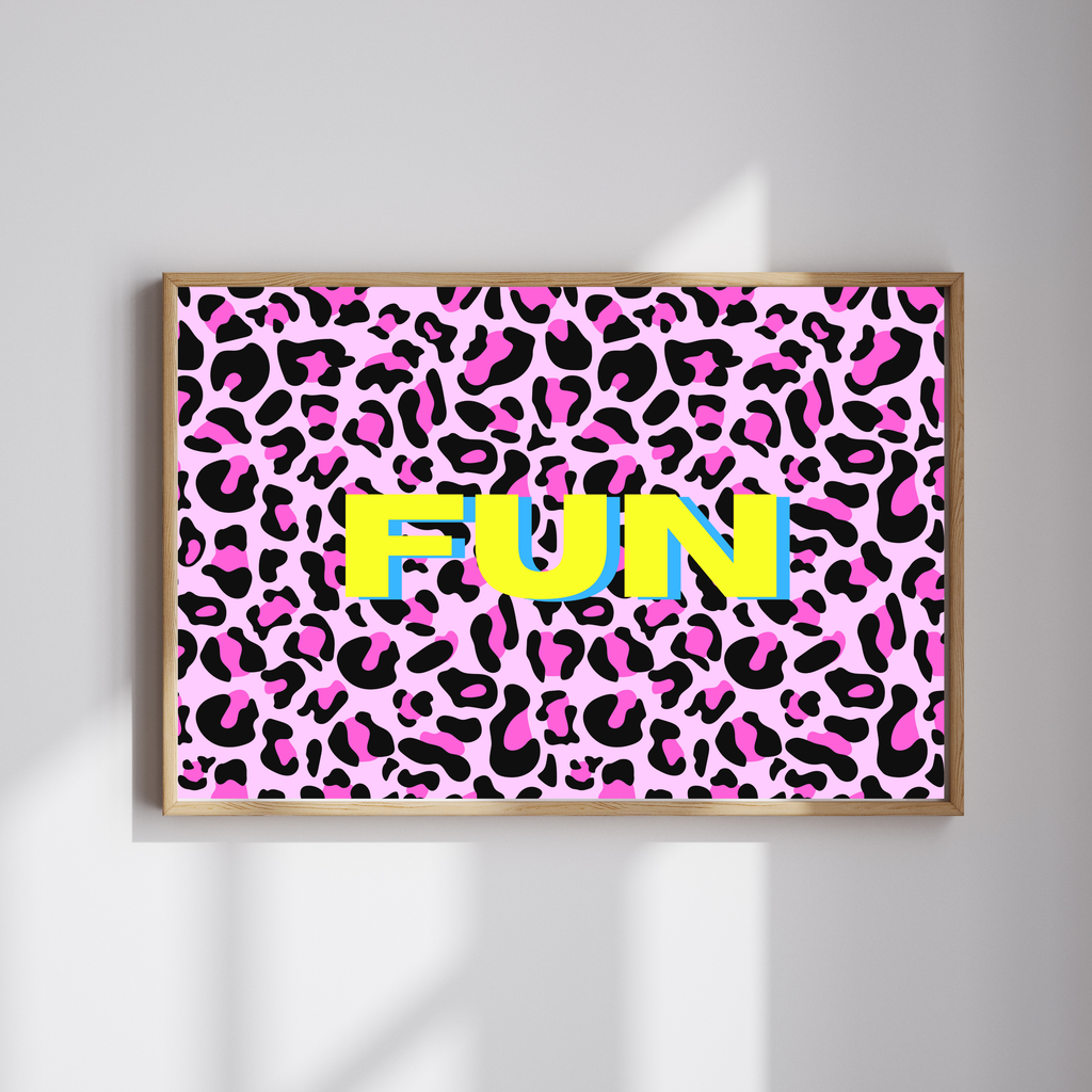 Leopard print word prints