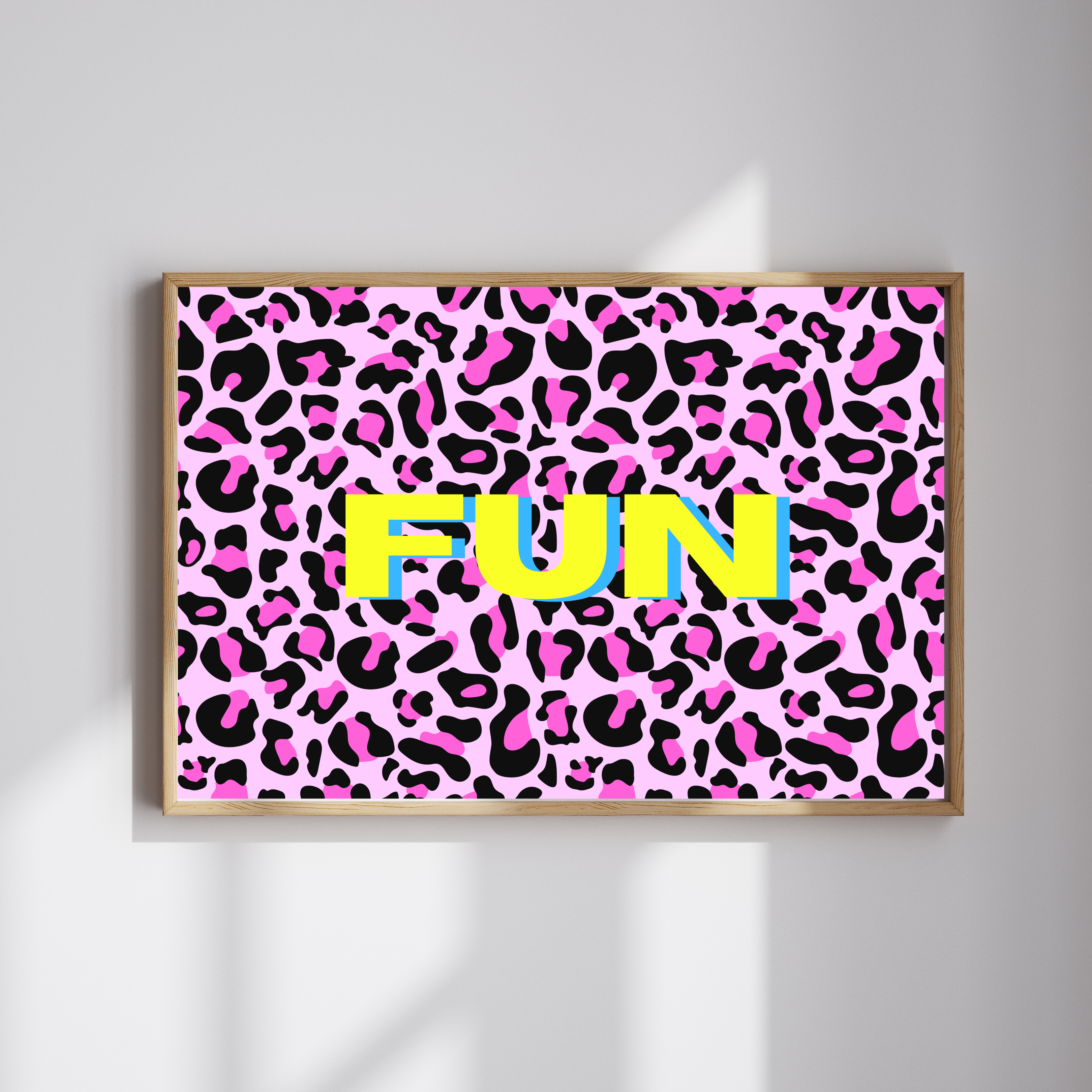 Leopard print word prints