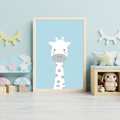 Simple bright animal nursery prints
