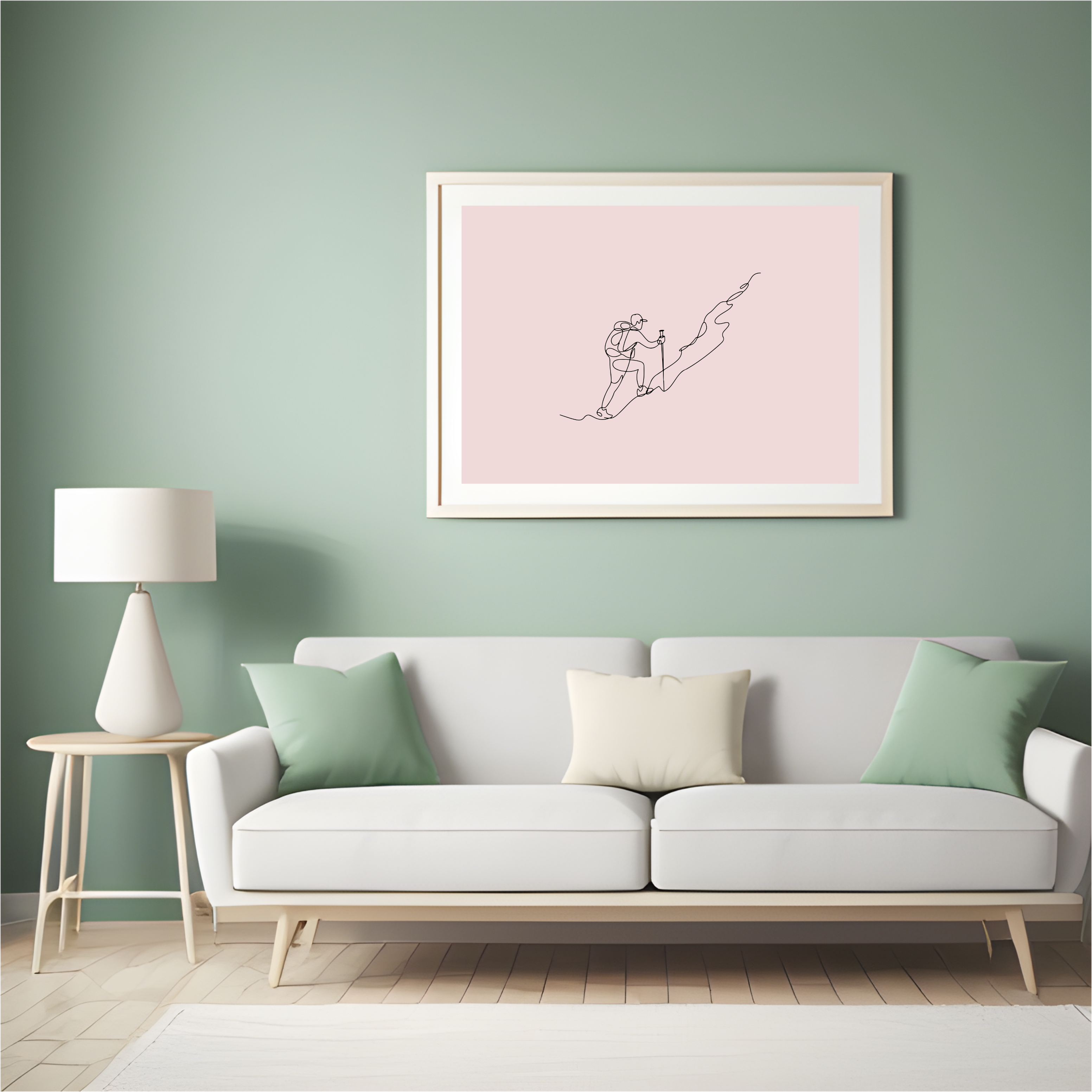 Hiker one line print