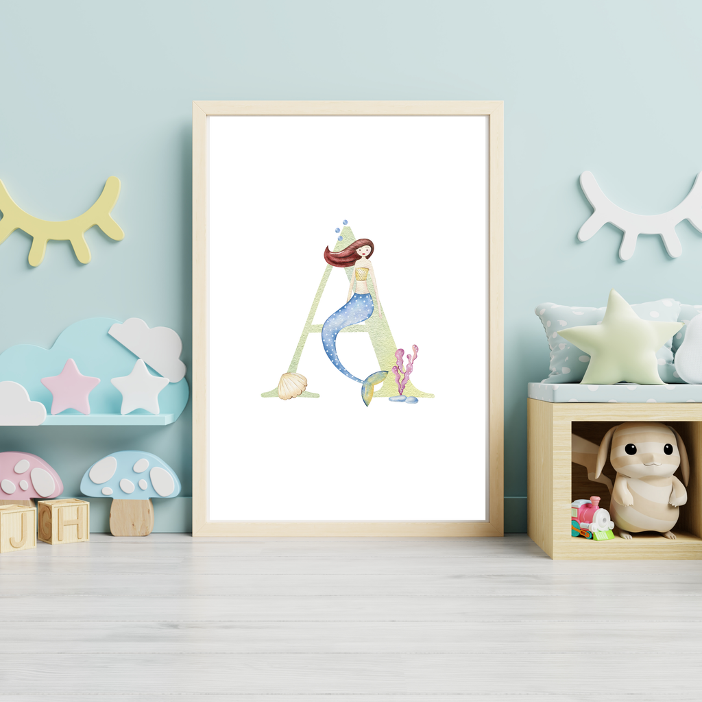 mermaid initial print