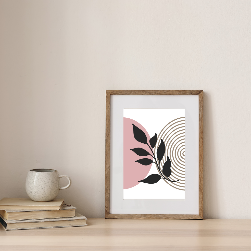 Pink boho print set of three