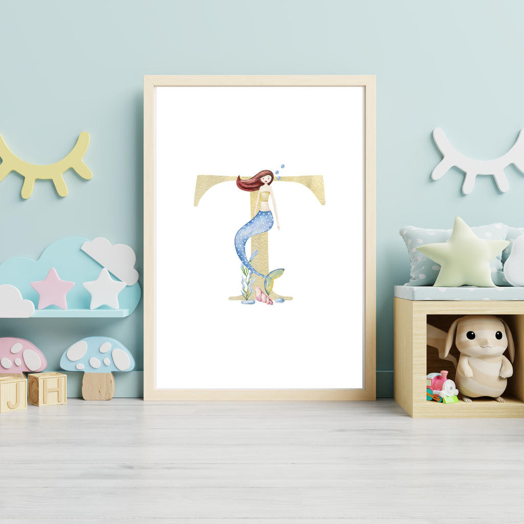 mermaid initial print