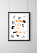 Raining cats and dogs print