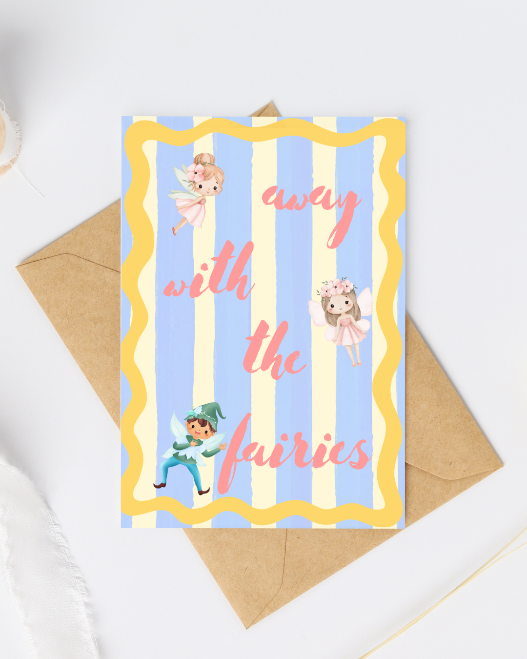 Away with the fairies greeting card