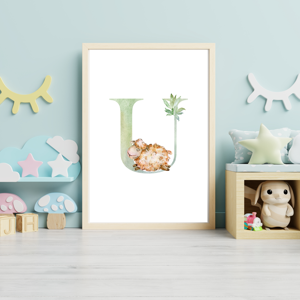 Farm animal initial prints