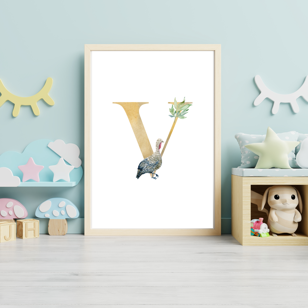 Farm animal initial prints