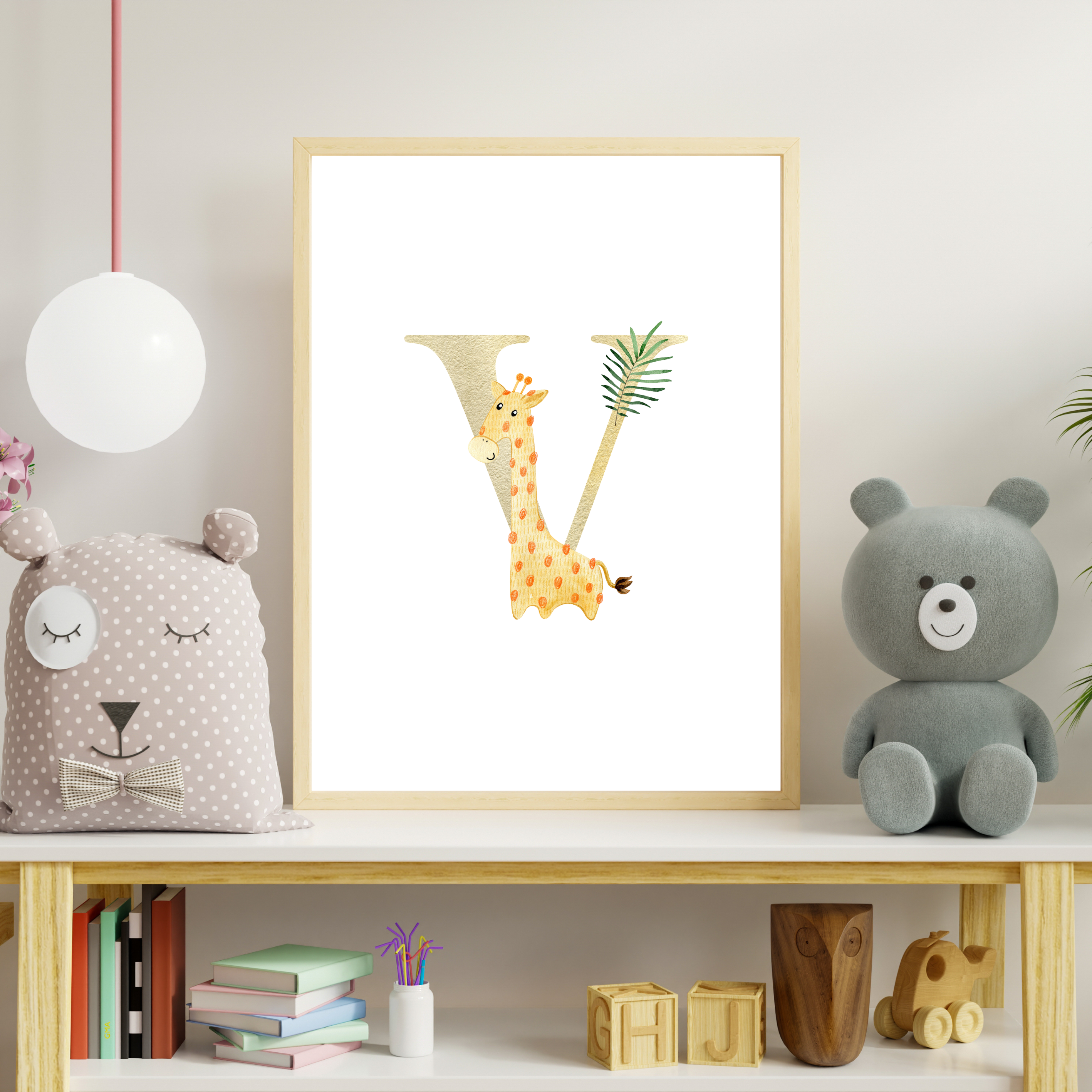 Jungle animal initial prints