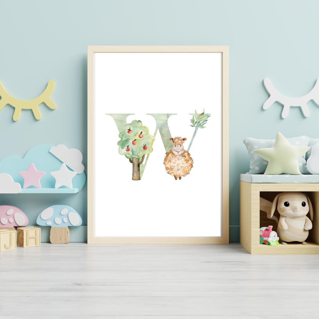 Farm animal initial prints