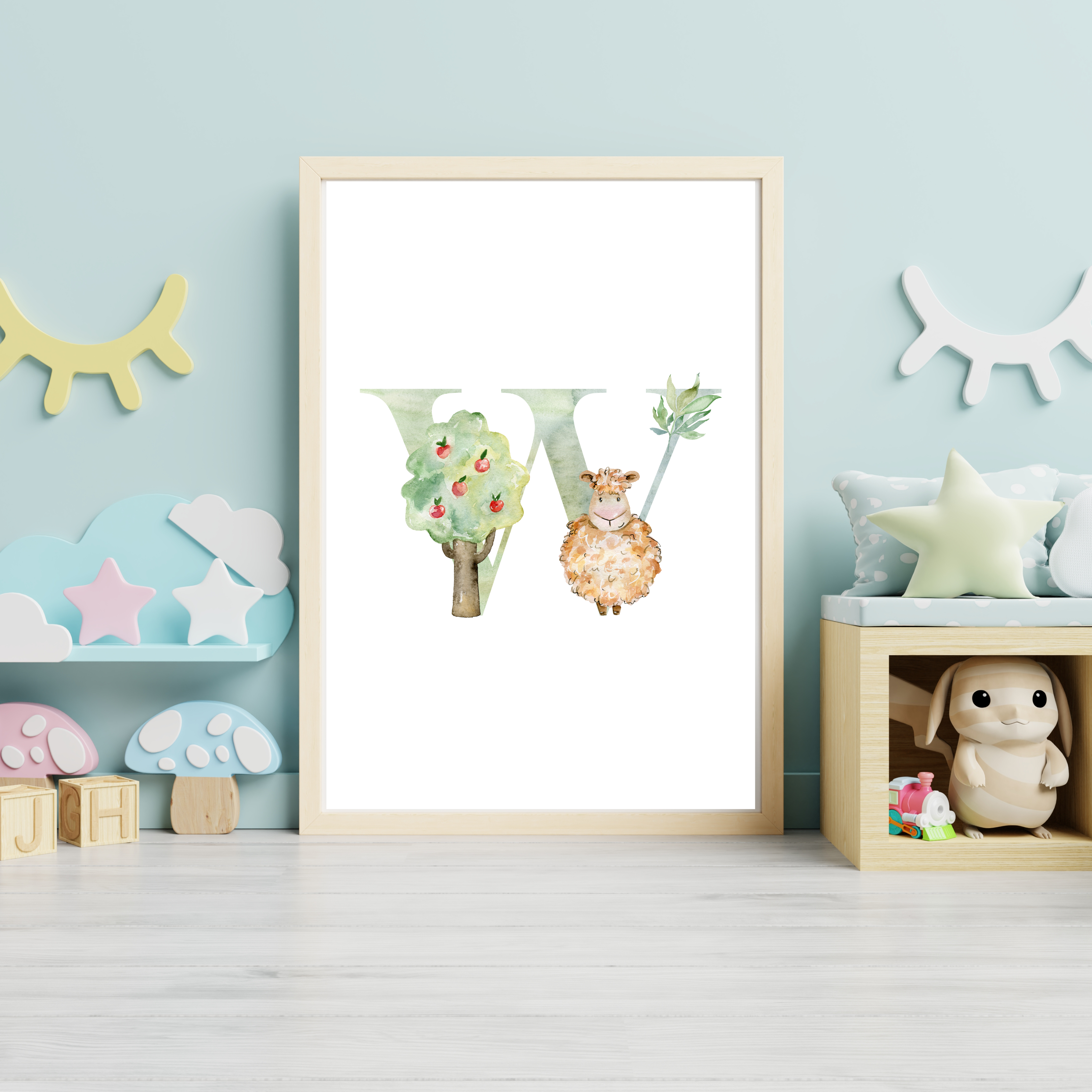 Farm animal initial prints