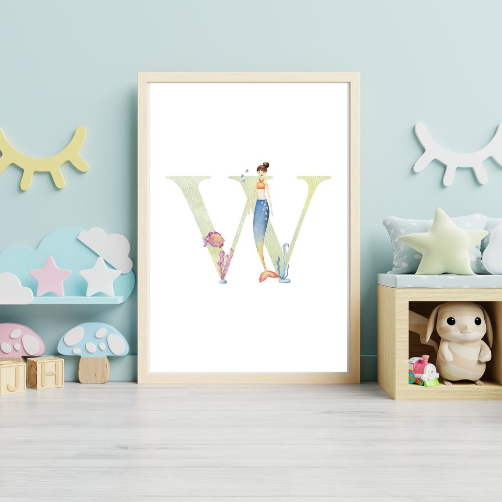 mermaid initial print
