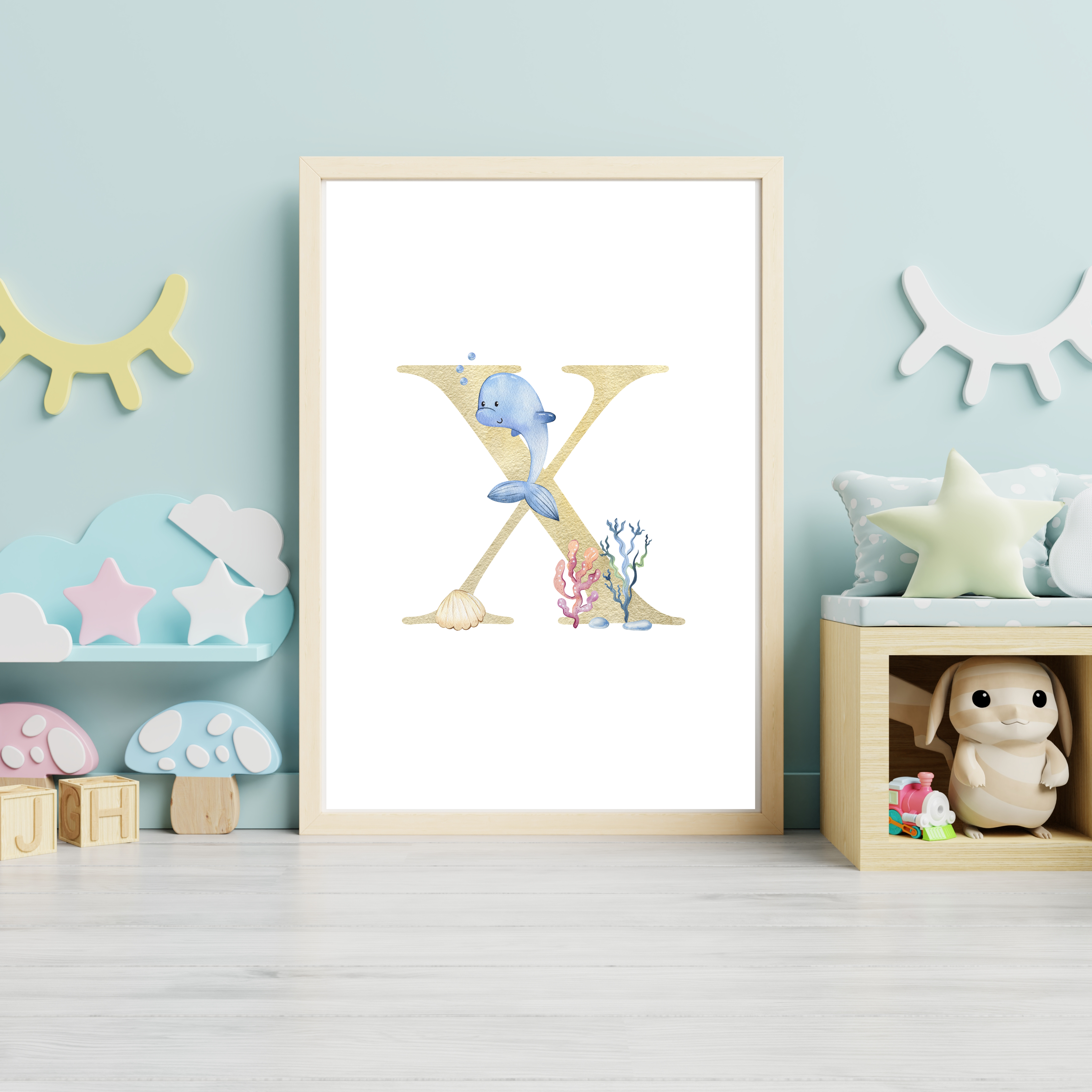 mermaid initial print